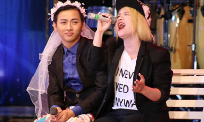 Hoài Lâm đội vòng hoa, mặc váy đòi cưới 'người yêu tin đồn'