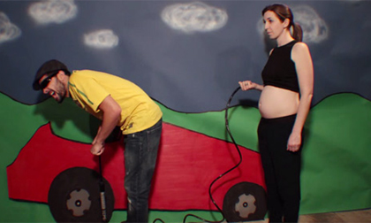 Clip vui: Bơm nhầm bánh xe