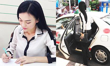 Bắt gặp Cao Thùy Linh giản dị đi nộp phạt vì thi Hoa hậu 'chui'