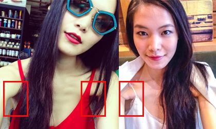 Thùy Dung liên tục lộ hõm nách kỳ dị