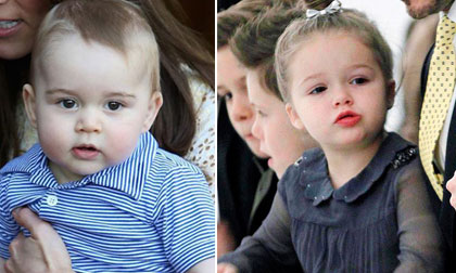 Bé Harper và Hoàng tử George được yêu thích nhất nước Anh