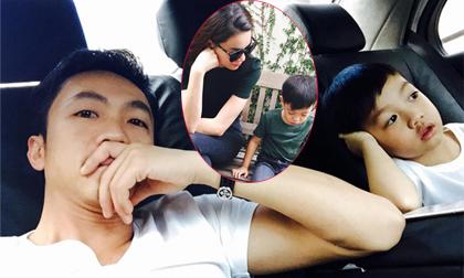 Subeo bắt chước bố chống tay 'trầm tư' cực yêu