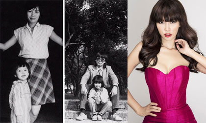 Siêu mẫu Hà Anh khoe ảnh thời thơ ấu bình yên bên bố mẹ