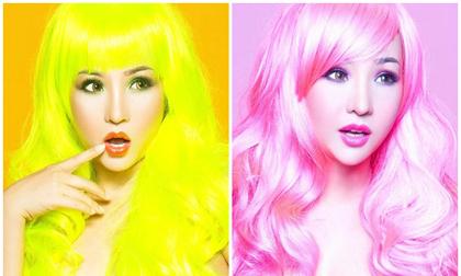 Thúy Nga 'nổi loạn' với màu tóc rực rỡ