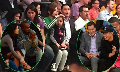 Nhà Triệu Vy 'chịu chơi' sang Los Angeles xem bóng rổ