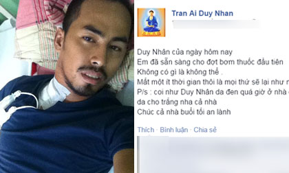 Duy Nhân vẫn lạc quan dù biết mình bị ung thư máu