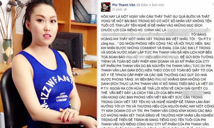 Phi Thanh Vân bức xúc vì bị lợi dụng tên tuổi vô cớ