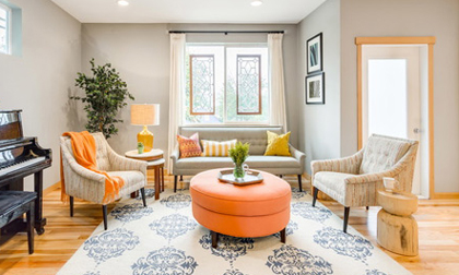 Phòng khách nhỏ 23m2 cho cả nhà quây quần