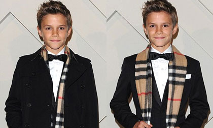 Con thứ nhà Becks diện vest lịch lãm đi sự kiện cùng bố mẹ