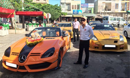 Dàn siêu xe trong đám cưới của 'công tử Bạc Liêu'