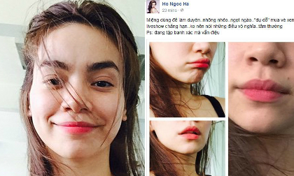 Hà Hồ khoe đôi môi 'hờn dỗi' đầy ngọt ngào 