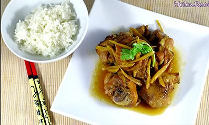 Ngon cơm ngày rét với món gà kho gừng