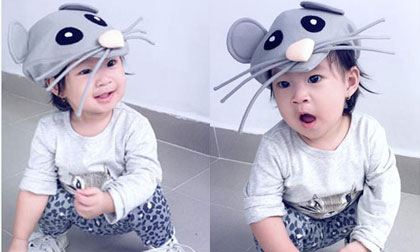 Con gái Lý Hải đội mũ chuột ngồi ngáp ngủ cực yêu
