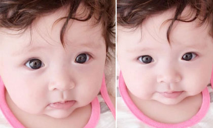 Ngắm con gái Elly Trần má phính cực dễ thương