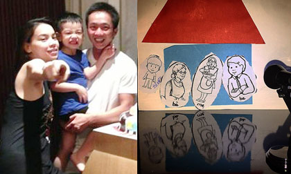 Cường Đô la đầy ẩn ý khi khoe tranh gia đình hạnh phúc của Subeo