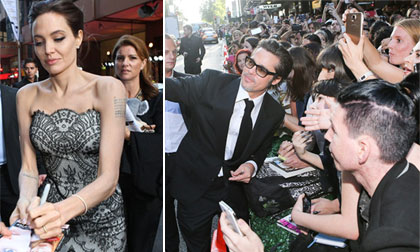 Angelina Jolie và Brad Pitt được chào đón nồng nhiệt tại Úc