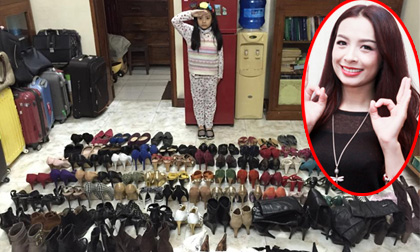 Thúy Hằng khoe tủ giày 'khủng' không kém cửa hàng thời trang