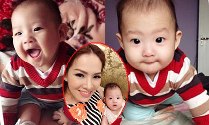 Đan Lê khoe ảnh con trai thứ 2 tập ngồi cực yêu