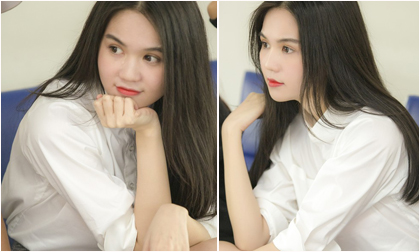 Ngọc Trinh mê hoặc với nhan sắc trong trẻo ở phi trường