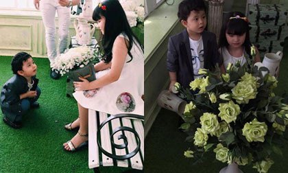 Hậu trường chụp ảnh cực dễ thương của con trai Trương Quỳnh Anh