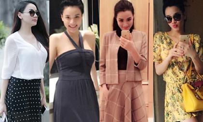 Học lỏm gu thời trang sành điệu của bà bầu Trang Nhung