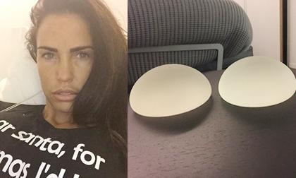 Katie Price khoe miếng silicon trong lần thứ 7 nâng cấp vòng một 