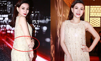 Thu Thủy mặc váy suông giấu bụng bầu lùm lùm