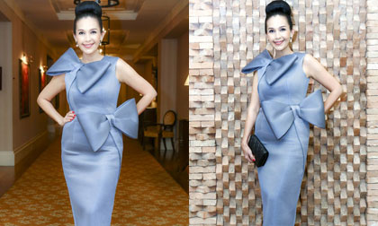 Diễm My quyến rũ và sang trọng với đầm hai nơ