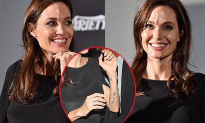 Angelina Jolie lộ tay gầy nhẳng chỉ còn da bọc xương