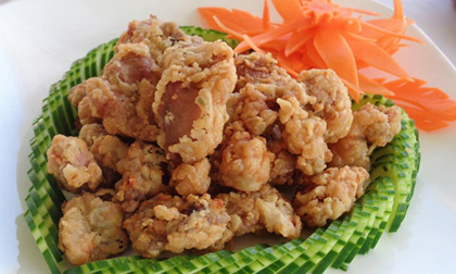 Tim, mề gà chiên giòn cho ngày lạnh