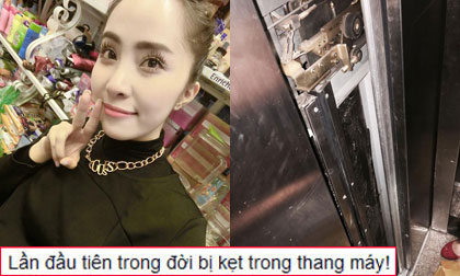 Quỳnh Nga hoảng loạn khi bị kẹt trong thang máy
