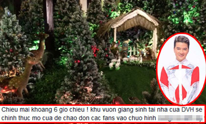 Mr. Đàm mở cửa 'vườn Giáng Sinh' đẹp lung linh cho fan chụp hình