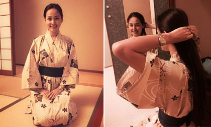 Mai Phương Thúy diện kimono xinh hơn gái Nhật
