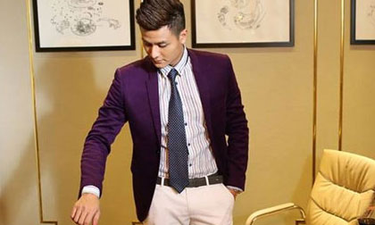 Siêu mẫu Vĩnh Thụy đẹp trai và lịch lãm với vest