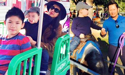Dương Mỹ Linh thân thiết với con riêng của Bằng Kiều