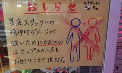 Kỳ lạ: Nhà hàng từ chối phục vụ các cặp đôi dịp Noel