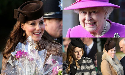 Hoàng gia Anh nô nức đón Giáng sinh với váy áo sang trọng