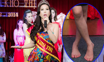 Hoa hậu Thu Hoài đi chân trần trình diễn catwalk