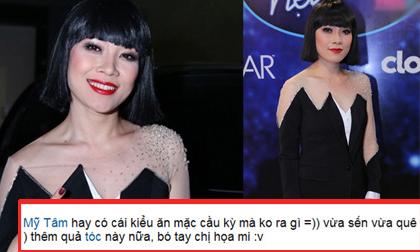 Tóc và trang phục của Mỹ Tâm bị chê tơi tả