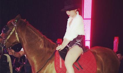 Yến Trang cưỡi ngựa lên sân khấu "Bước nhảy hoàn vũ"