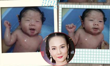 Dương Yến Ngọc khoe chồng và ảnh con trai tắm cực yêu