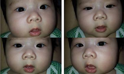 Cận gương mặt bụ bẫm đáng yêu của con trai Dương Yến Ngọc