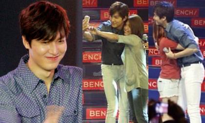 Lee Min Ho chụp ảnh và ôm fan thân thiện trên sân khấu
