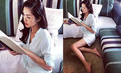 Hà Tăng vẫn tự tin khoe "người mỏng" và đôi chân gầy guộc