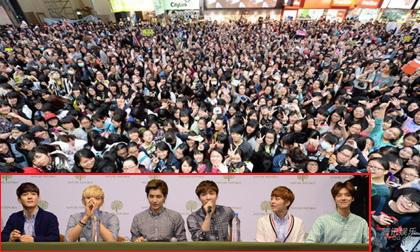Hơn 4 nghìn fan EXO xin ký tên gây náo loạn phố Hong Kong
