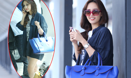 Mai Phương Thúy diện mốt "áo không quần" nổi bật ở sân bay