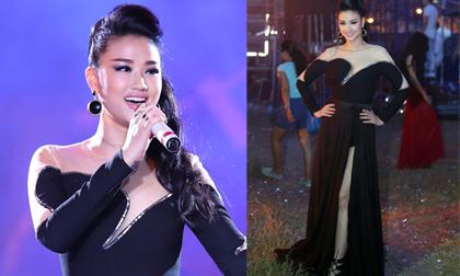 Maya khoe chân dài gợi cảm với váy xẻ cao