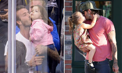 Khoảnh khắc yêu thương của David dành cho con gái út