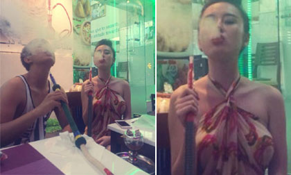 Angela Phương Trinh bị tố ăn chơi sa đọa với ảnh hút shisha phì phèo