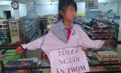 Xác định siêu thị ép nữ sinh đeo tấm biển "Tôi là người ăn trộm"